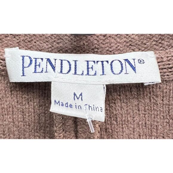 Pendleton Blazer Jacket Womens M Brown Lambs Wool Unstructured Granola Classic - Picture 11 of 12